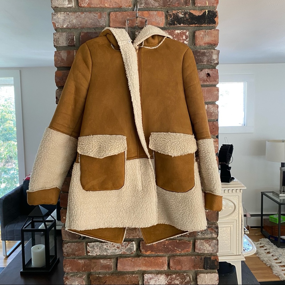 Suede and Shearling Coat